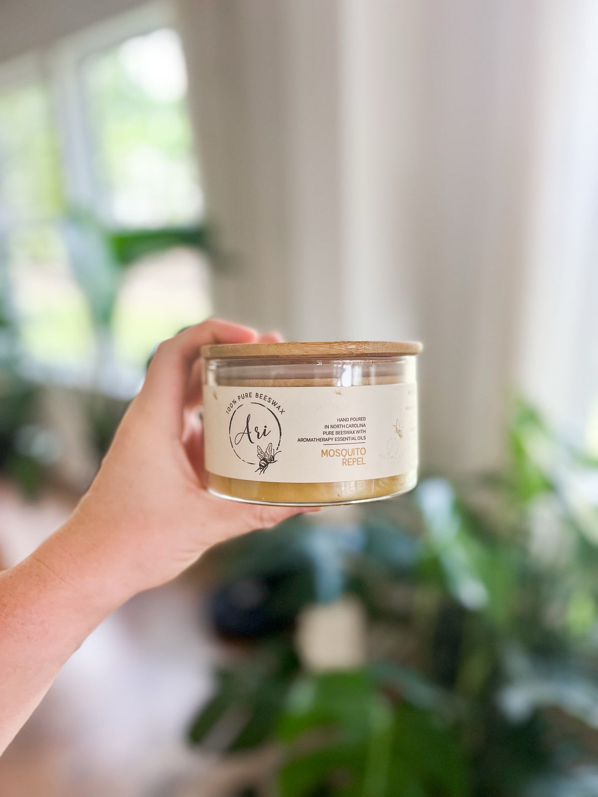 MOSQUITO REPEL |Eucalyptus Lemon Beeswax Candle |8 oz