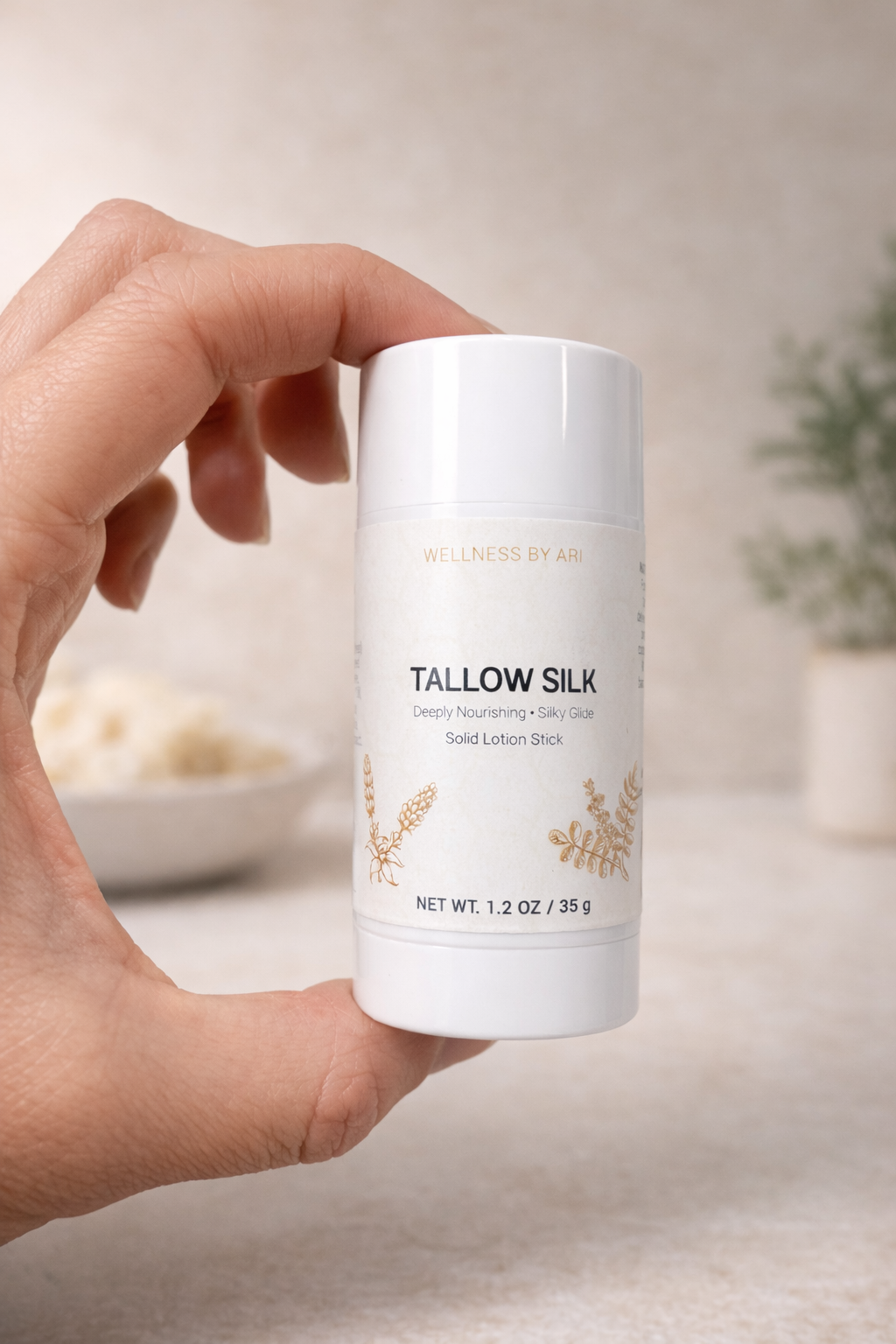 Tallow Silk Skin Repair Stick – Grass-Fed Deep Moisture Balm