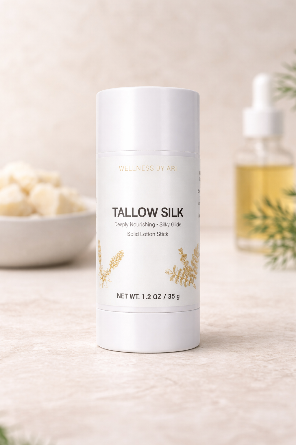 Tallow Silk Skin Repair Stick – Grass-Fed Deep Moisture Balm