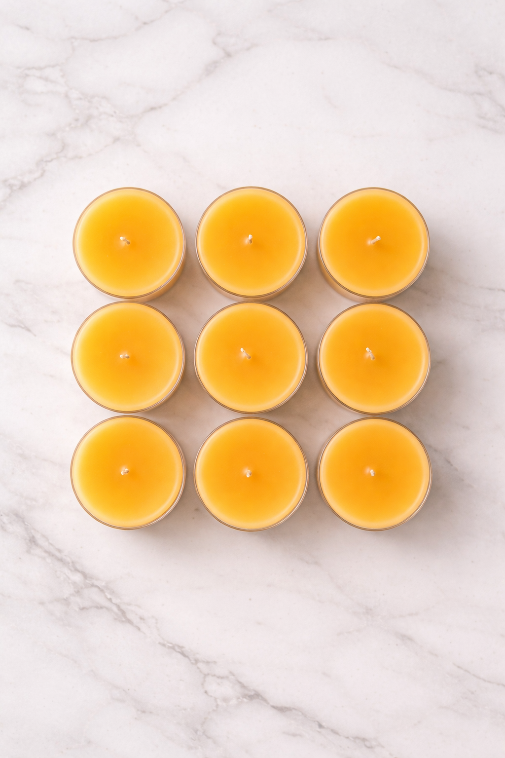 100% Pure Beeswax Tea light candles with hemp wicks | Set of 10