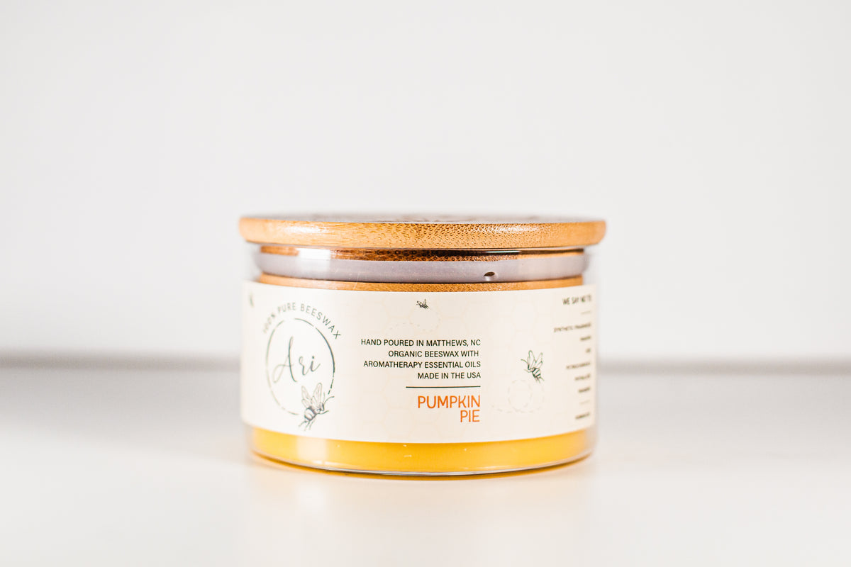 Pumpkin Pie Beeswax Candle |8 oz