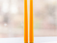 Load image into Gallery viewer, 100% Pure Beeswax Taper Candles Set of 2- 10” Tapers