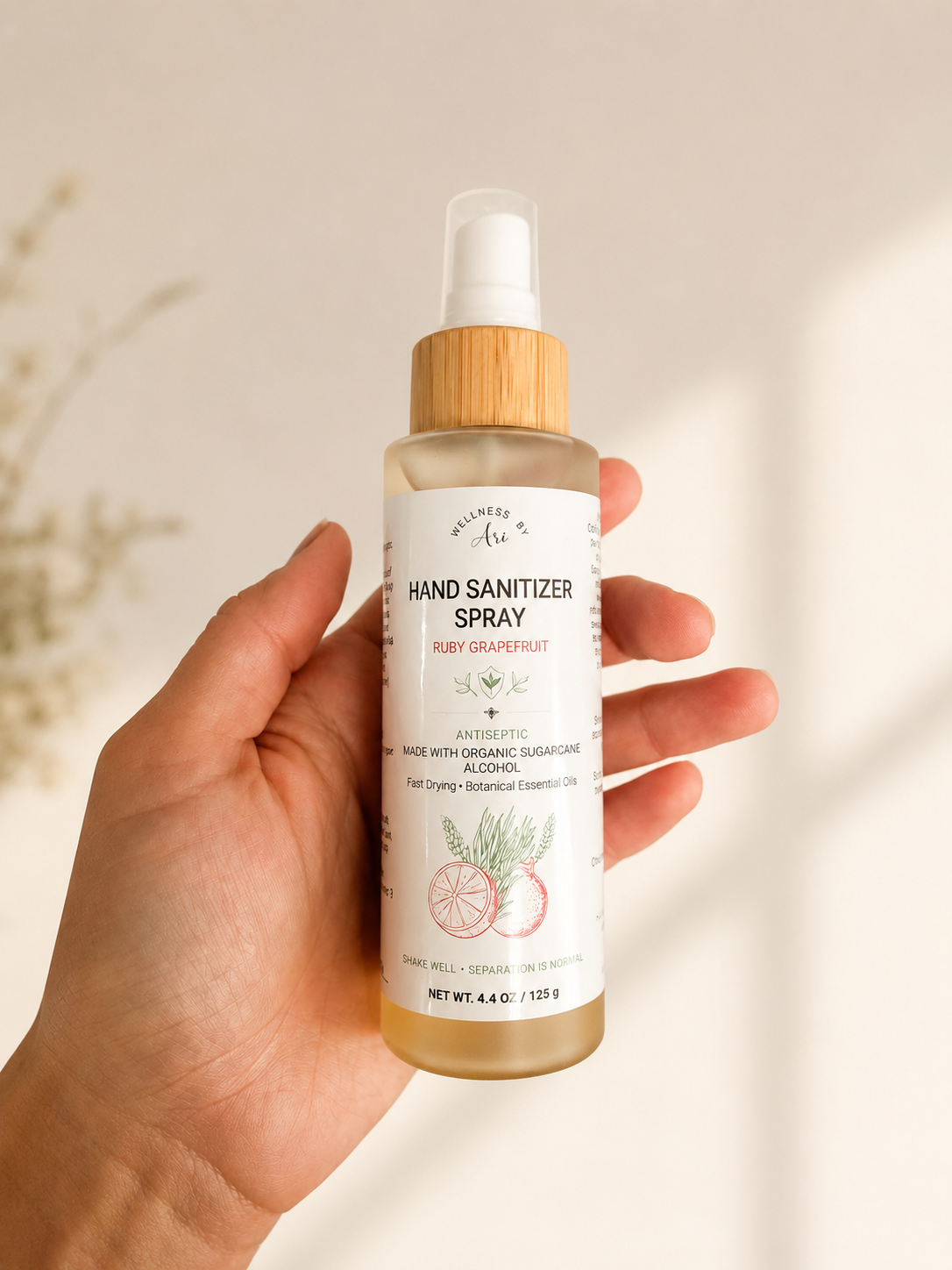 Ruby Grapefruit Natural Hand Sanitizer Spray | 70% Ethyl Alcohol