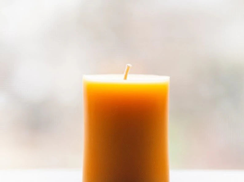 100% Pure Beeswax Pillar Candles