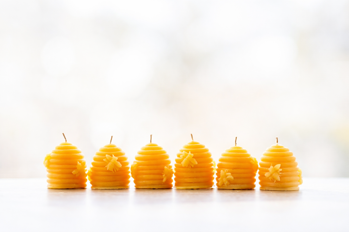 6- Beeswax Candle Hive Votives