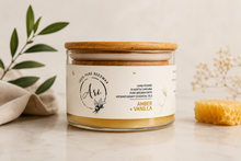 Load image into Gallery viewer, Amber Vanilla Beeswax Candle |8 oz