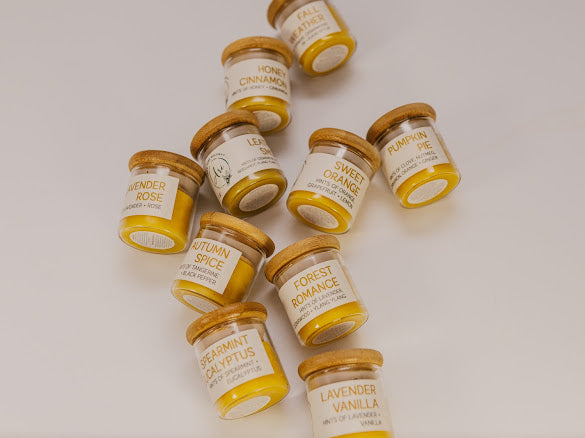 6 RANDOM -1 oz Candle Sample Jars