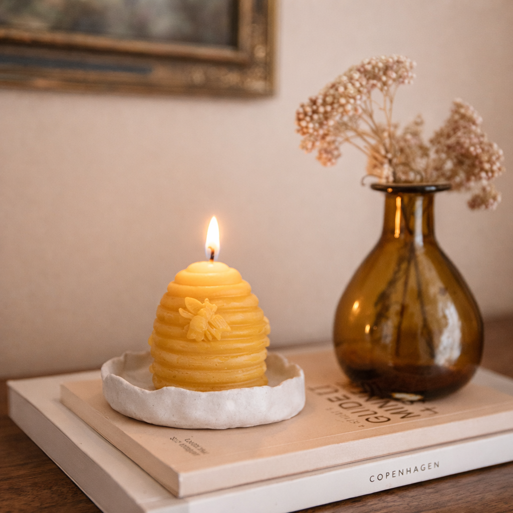 6- Beeswax Candle Hive Votives