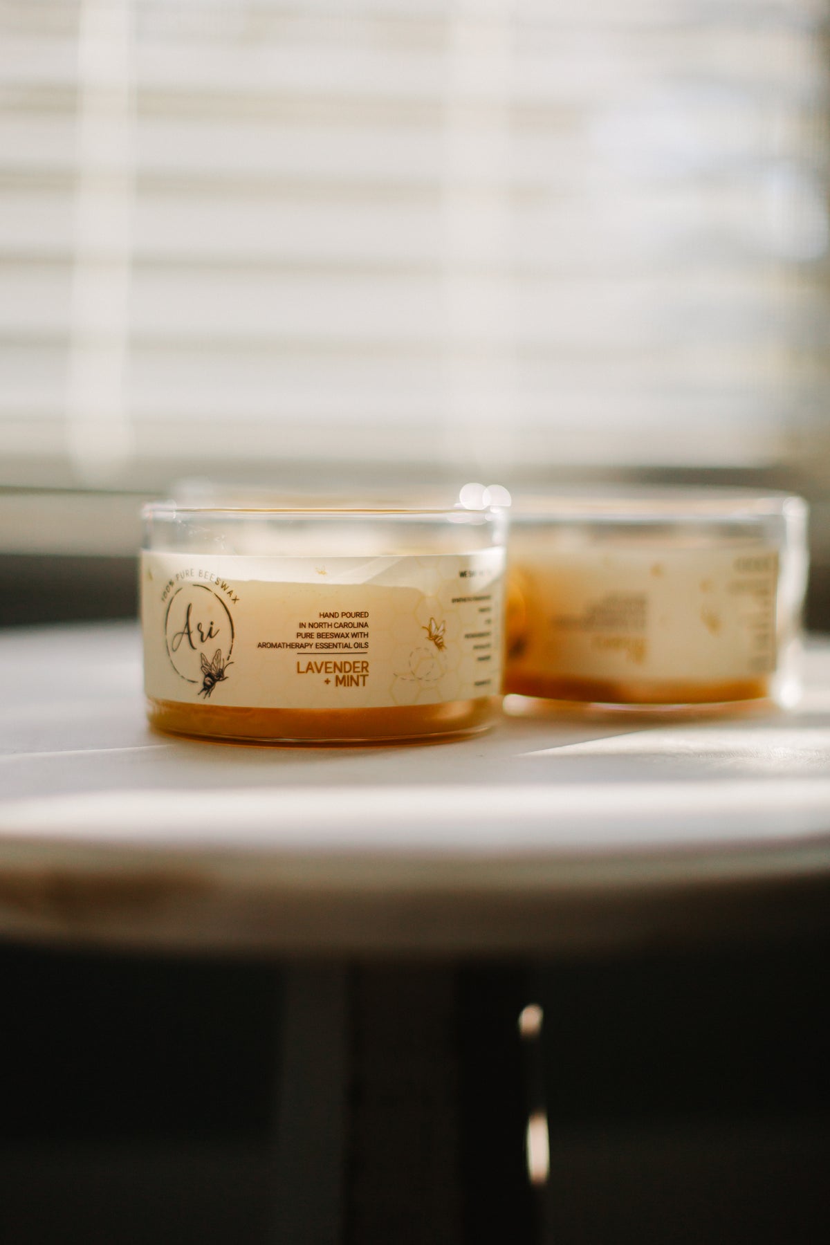 Lavender Mint Beeswax Candle |8 oz
