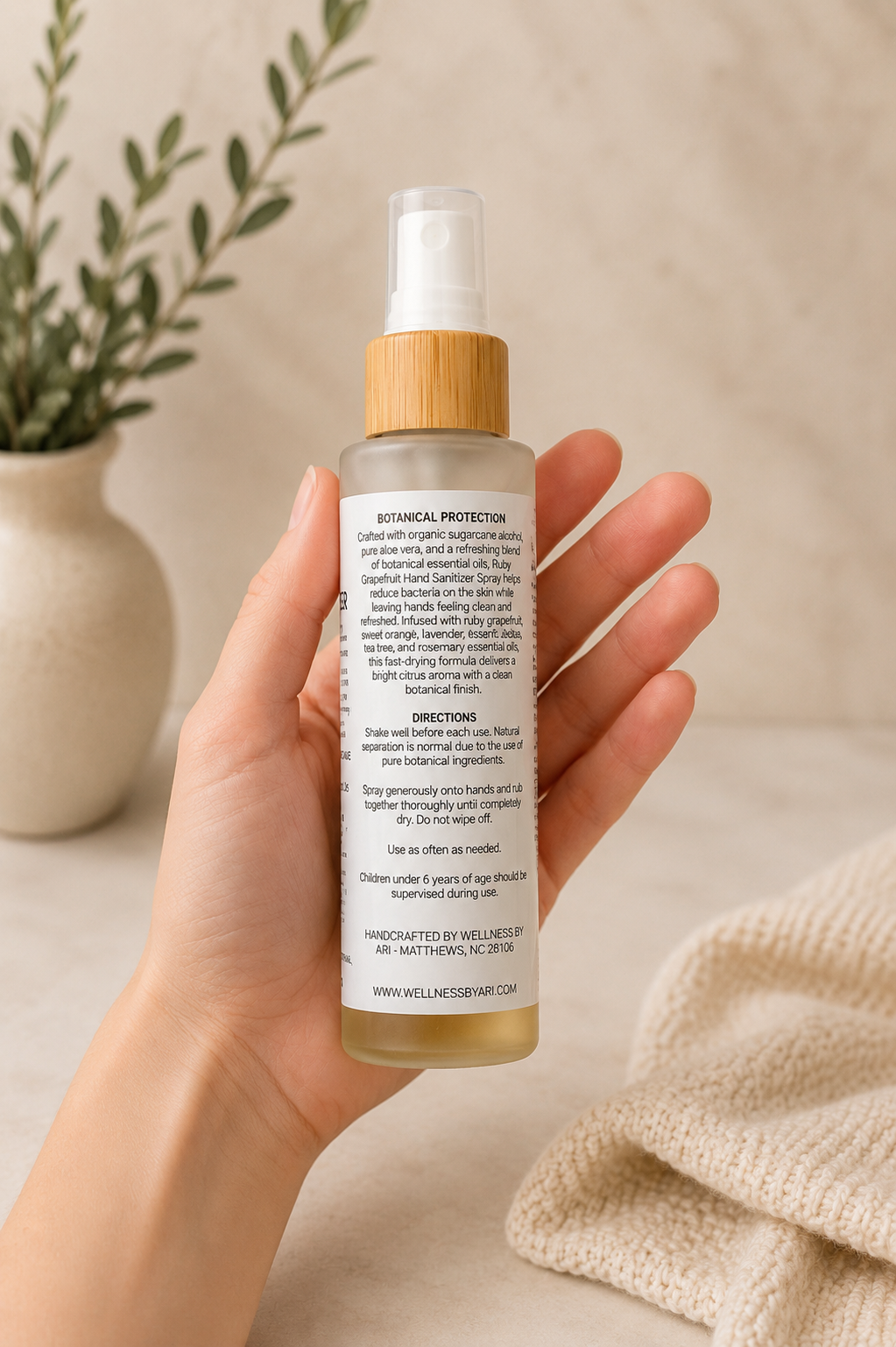 Ruby Grapefruit Natural Hand Sanitizer Spray | 70% Ethyl Alcohol