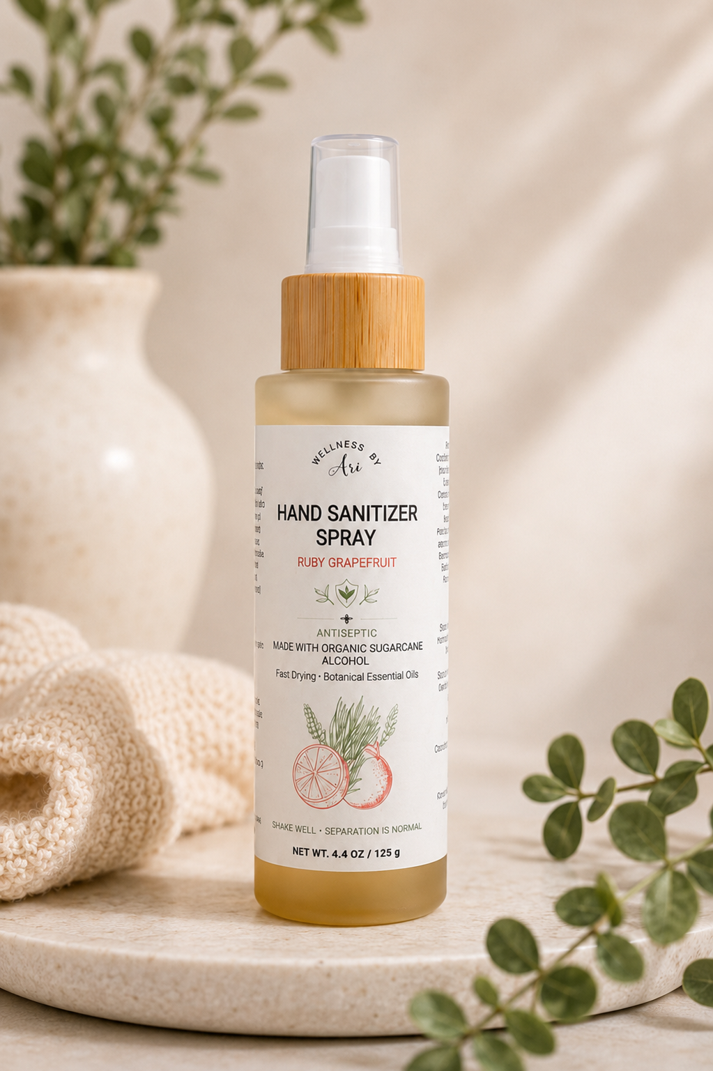 Ruby Grapefruit Natural Hand Sanitizer Spray | 70% Ethyl Alcohol