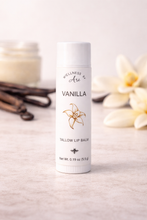 Load image into Gallery viewer, Tallow Lip Balm – Natural Beeswax Lip Balm for Dry Lips | Vanilla, Chocolate Peppermint, Unscented