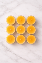 Load image into Gallery viewer, 100% Pure Beeswax Tea light candles with hemp wicks | Set of 10