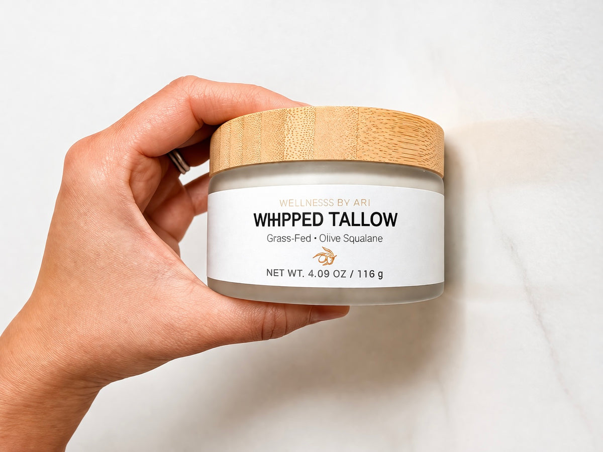 Whipped tallow with Squalane.