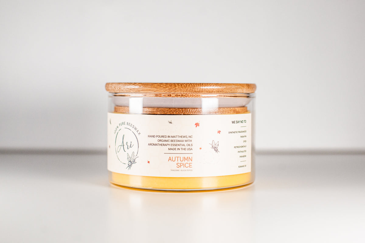 Autumn Spice Beeswax Candle |8 oz