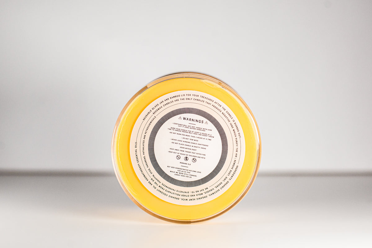 Fall Weather Beeswax Candle |8 oz