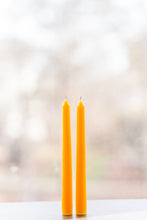 Load image into Gallery viewer, 100% Pure Beeswax Taper Candles Set of 2- 10” Tapers