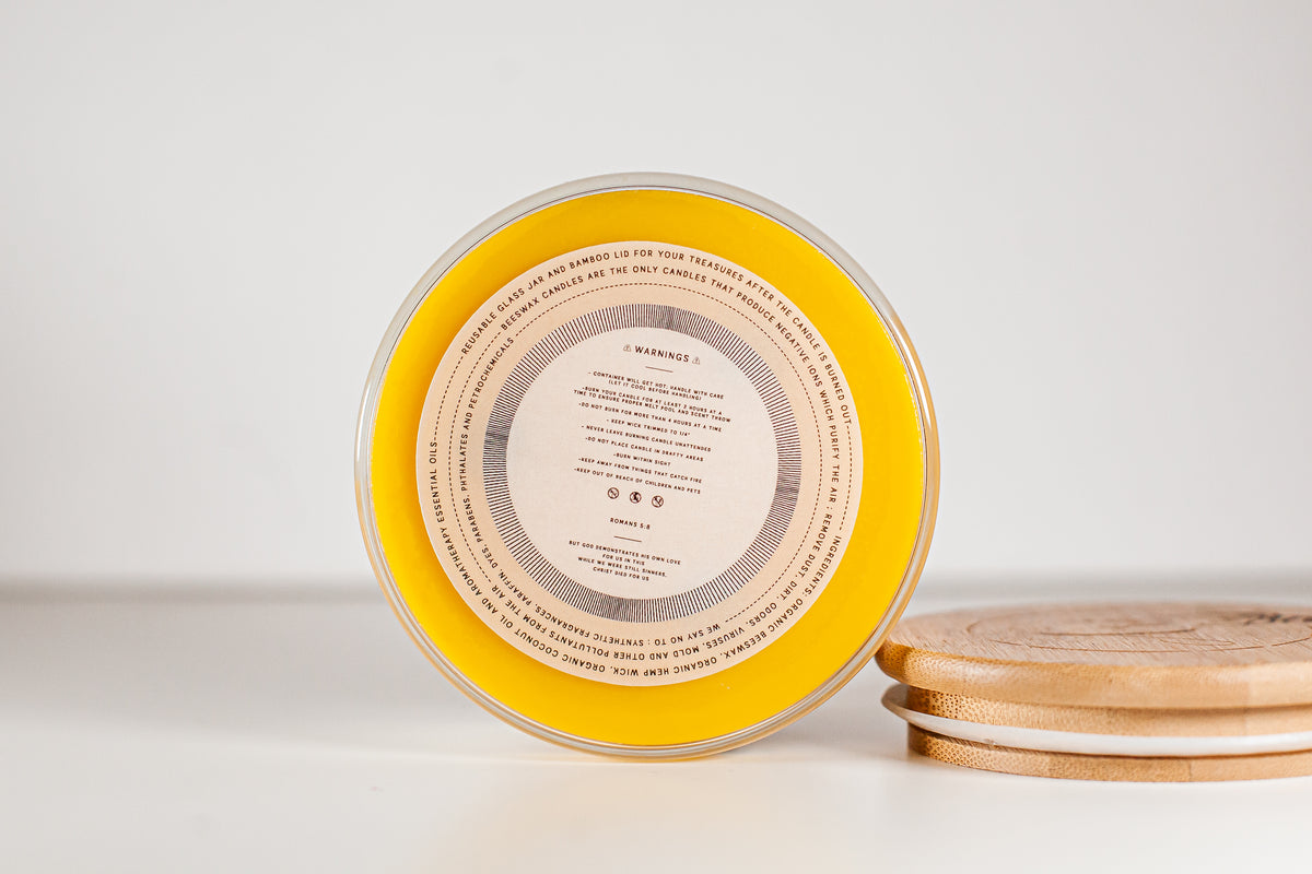 Sage Geranium Beeswax Candle |8 oz