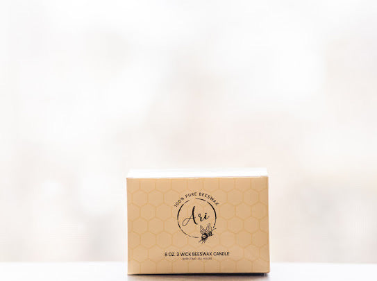 Spearmint Eucalyptus Beeswax Candle |8 oz