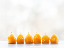 Load image into Gallery viewer, 6- Beeswax Candle Hive Votives